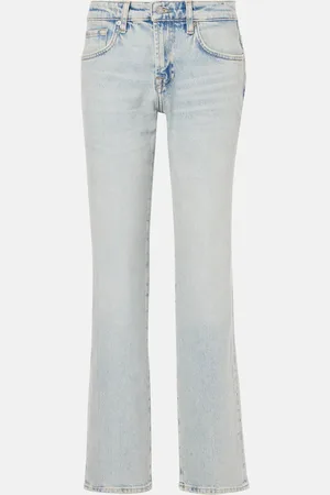 7 for all Mankind Jeans rectos de tiro medio