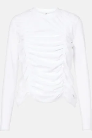 NOIR KEI NINOMIYA Top de algodón con volantes