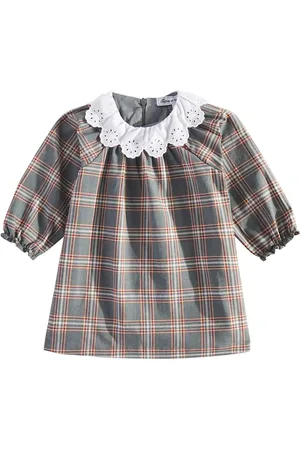 Tartine Et Chocolat Bebé - vestido de algodón a cuadros