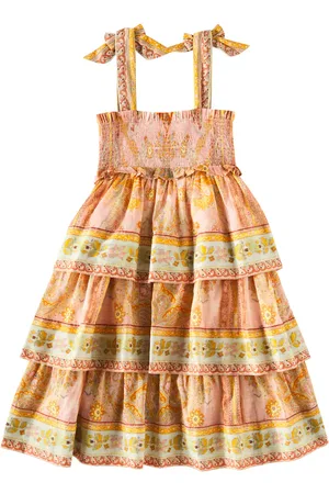 ZIMMERMANN Vestido Wylie Tiered Shirred de algodón