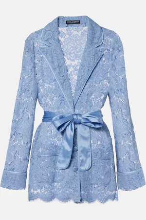Dolce & Gabbana Chaqueta de encaje con cinturón