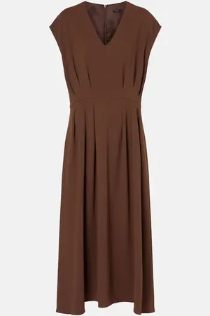 Joseph Vestido midi de cady plisado