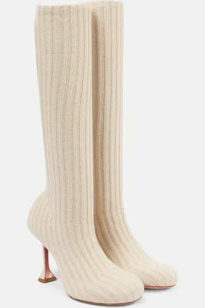 Amina Muaddi Botas calcetín altas Veneda 95