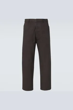 Prada Pantalones rectos cropped de algodón