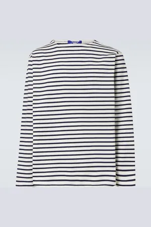 JUNYA WATANABE Camiseta de mezcla de algodón a rayas