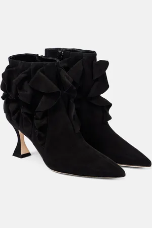 Manolo Blahnik Botines Pompa de ante con volantes