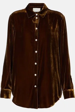 ASCENO Top de pijama London de terciopelo