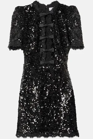 Rebecca Vallance Vestido corto con lentejuelas y lazo