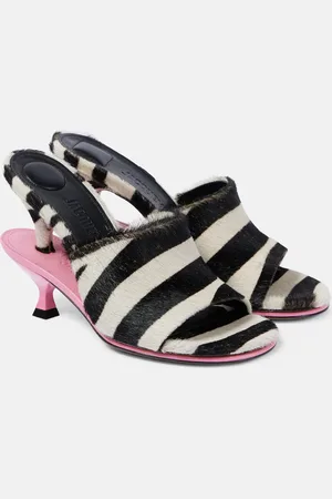 Jacquemus Mules Les Doubles Mules de pelo de becerro