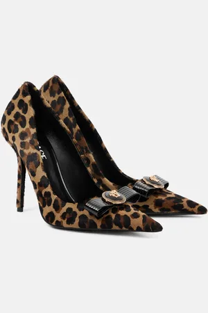VERSACE Salones La Medusa de pelo de becerro
