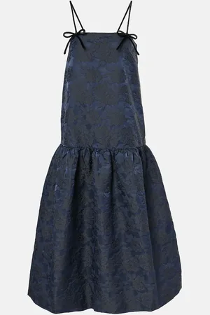 Ganni Vestido midi en jacquard floral