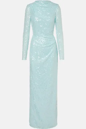 Erdem Vestido de fiesta fruncido con lentejuelas