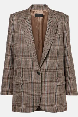 NILI LOTAN Blazer Diane de lana a cuadros