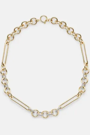Foundrae Collar de cadena de oro de 18 ct con diamantes