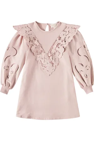 Petite Amalie Vestido corto de algodón con abertura