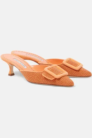 Manolo Blahnik Mules Maysale 50 de rafia