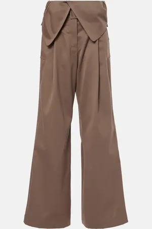 J.W.Anderson Pantalones anchos de sarga de algodón