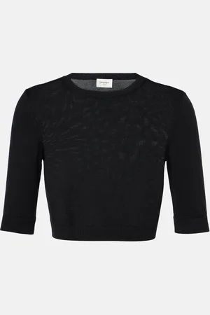 Saint Laurent Crop top de lana