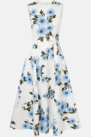 EMILIA WICKSTEAD Vestido midi Mara de faya de tafetán