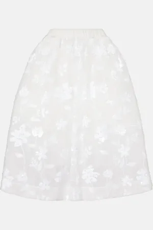 Simone Rocha Falda midi de tul con lentejuelas
