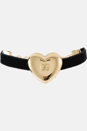 Dolce & Gabbana Pulsera de terciopelo con DG