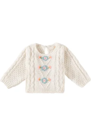 Louise Misha Jersey trenzado Vinia bordado
