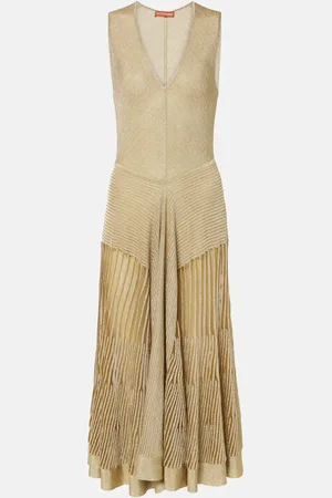 Altuzarra Vestido midi Anastasia de lamé