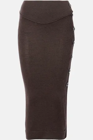 Vivienne Westwood Falda midi Pamela de lana