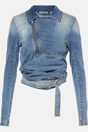 Y / PROJECT Chaqueta envolvente de denim