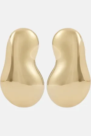 MAGDA BUTRYM Pendientes largos Hourglass bañados en oro