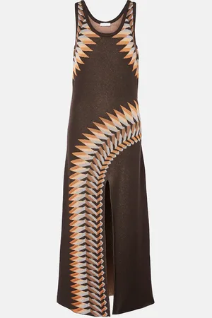 Paco rabanne Vestido largo de lamé en jacquard