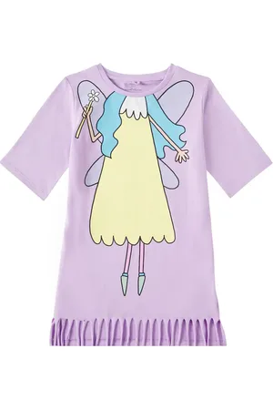 Stella McCartney Vestido de jersey de algodón estampado