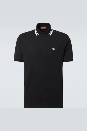 Gucci Polo en mezcla de algodón con GG y Web