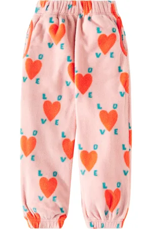 Jelly Mallow Pantalones deportivos Love de forro polar