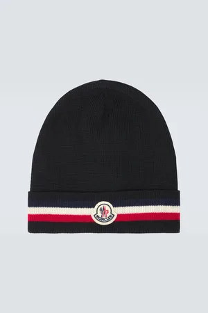 Moncler Gorro de lana con logo