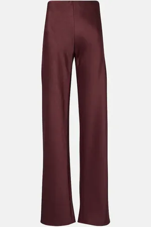 Vince Pantalones anchos de satén de tiro alto