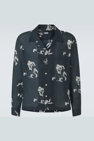 BODE Camisa Football Silhouette de lino