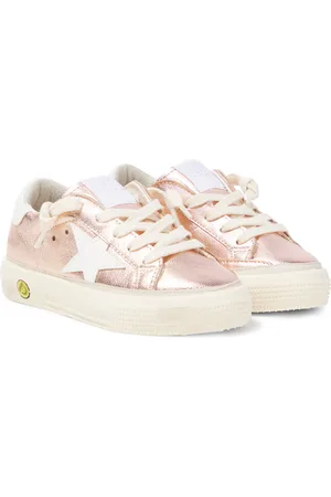 Golden Goose Zapatillas May de piel metalizada