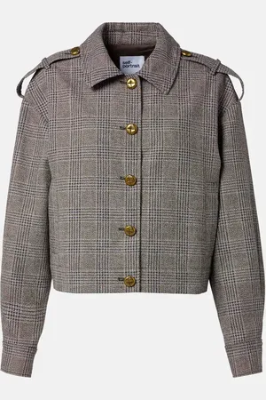 Self-Portrait Chaqueta de algodón y lino a cuadros