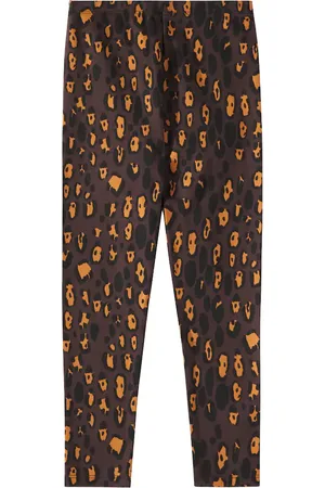 Mini Rodini Leggings Leopard de mezcla de algodón