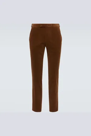 Ermenegildo Zegna Pantalones slim de pana de algodón y cachemir