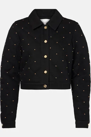 Nina Ricci Chaqueta cropped de denim adornada
