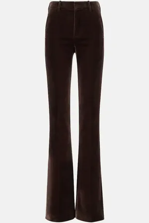Loro Piana Pantalones rectos Gaby de terciopelo