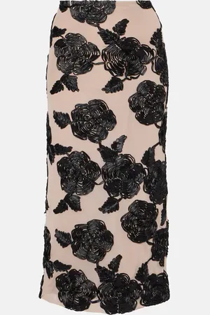 ROTATE Falda midi floral