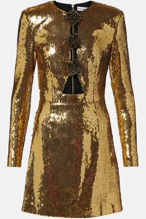 Rebecca Vallance Vestido corto Gloria con lentejuelas y apliques