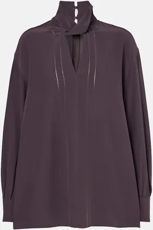 Joseph Blusa Rivoli de crepé de china de seda