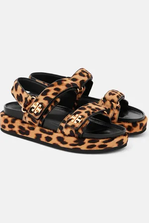 Tory Burch Sandalias con plataforma Kira de pelo de becerro