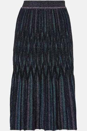 Missoni Falda midi plisada de lamé
