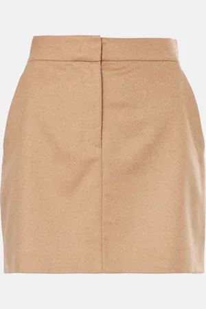 Max Mara Minifalda Ancella de pelo de camello