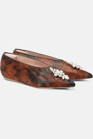 Simone Rocha Bailarinas de pelo de becerro adornadas